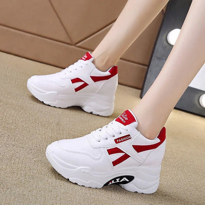 Zapatos casuales ortopédicos de plataforma de cuero