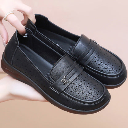 Zapatos de cuero cómodos con suela blanda