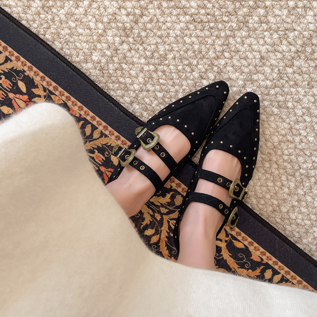 2026 Primavera Nueva Moda Zapatos de Tacón Alto Casuales de Estilo Retro para Mujer