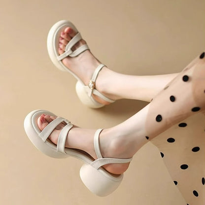 Sandalias Mujer Punta Redonda Verano Nueva Colección