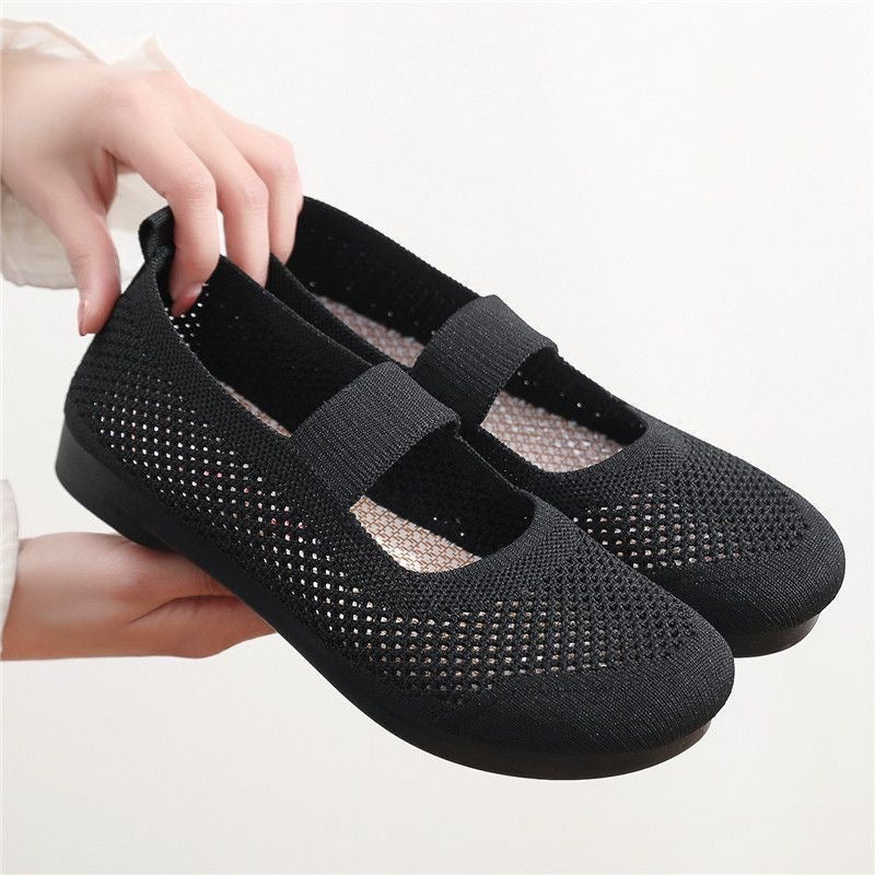 Zapatos de malla para mujer con tiras huecas