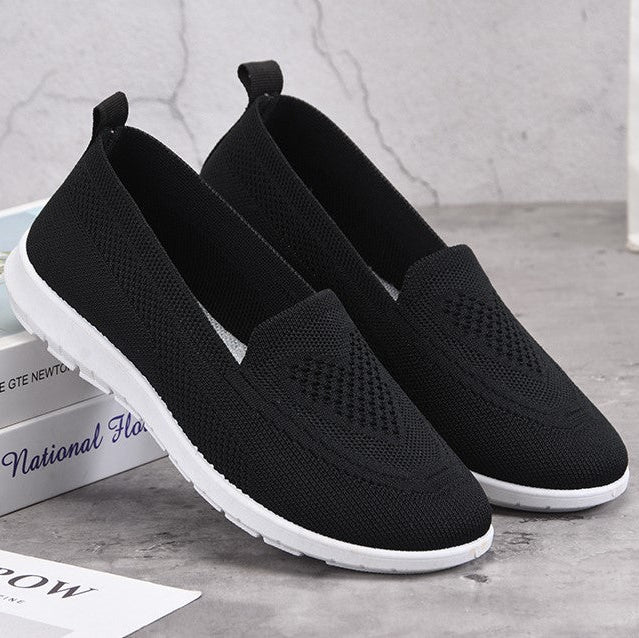 Zapatos de malla con textura de punto de corazón