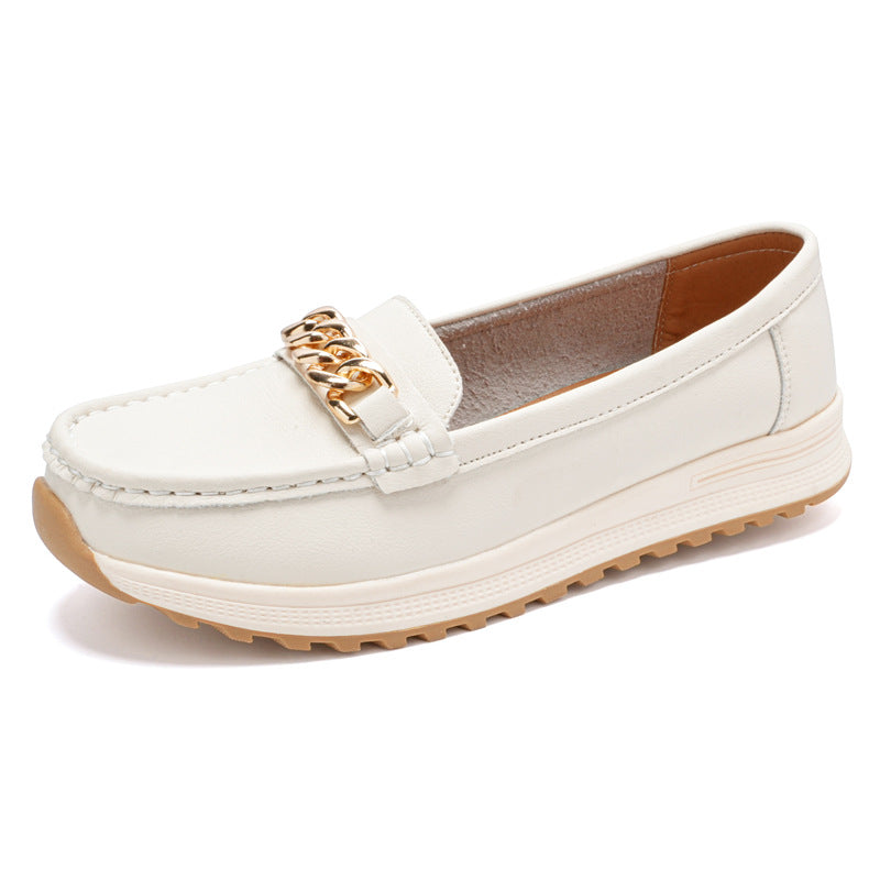 Zapatos de cuero cómodos de corte bajo