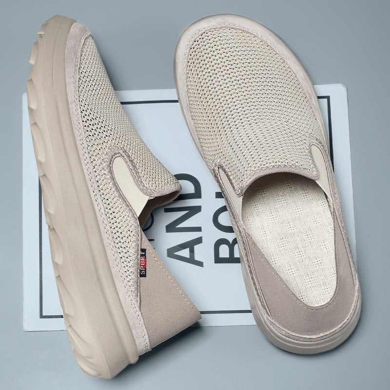 Zapatos de tacón grande de malla para hombre