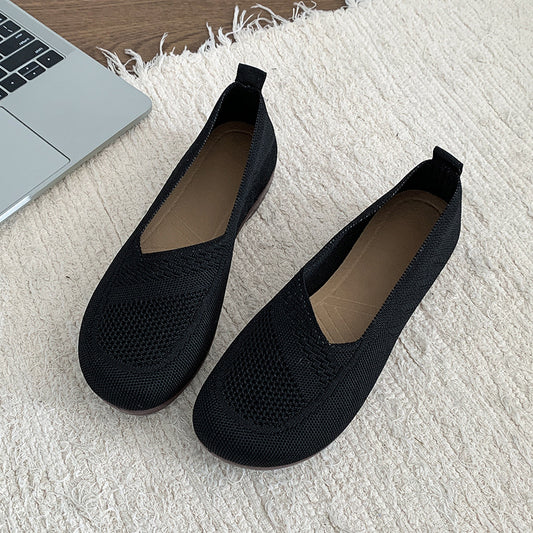 Zapatos de malla biselados sin cordones