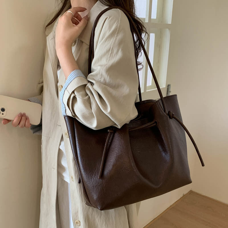 【Compra 1 y lleva 2】Bolso de hombro de gran capacidad, cuero de primera calidad
