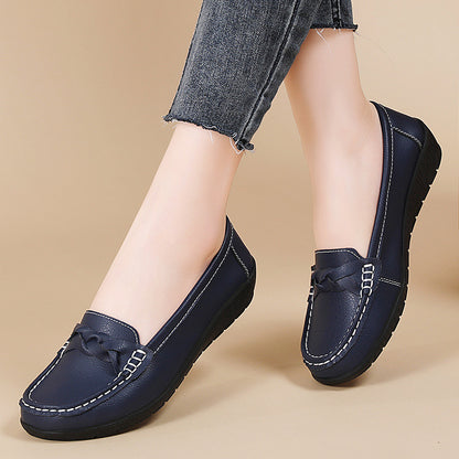 zapatos de cuero retorcido