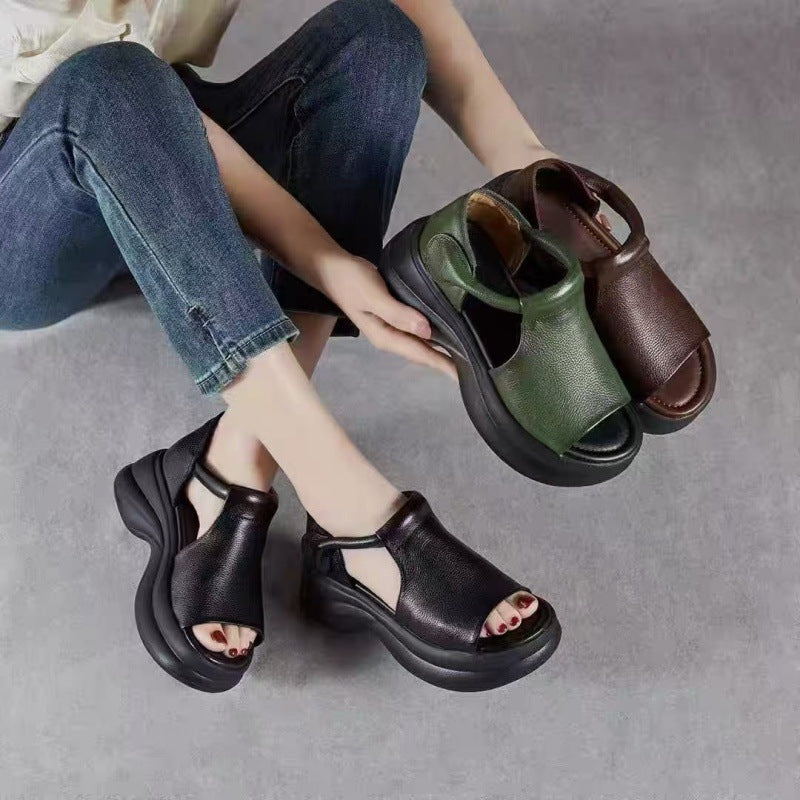Sandalias de plataforma para mujer que aumentan la estatura