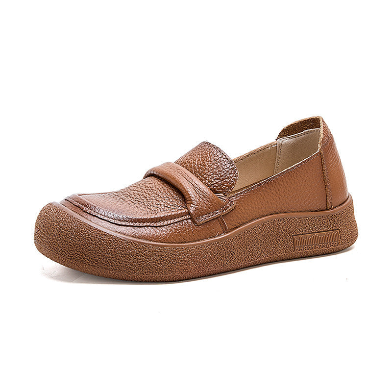 Zapatos de cuero punta redonda muy suaves