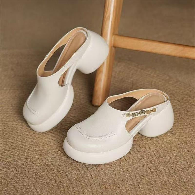 Nuevas mules de suela blanda y tacón grueso