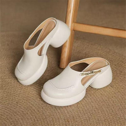 Nuevas mules de suela blanda y tacón grueso