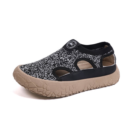 Slip-on, sandalias caladas transpirables casuales, cómodas y versátiles