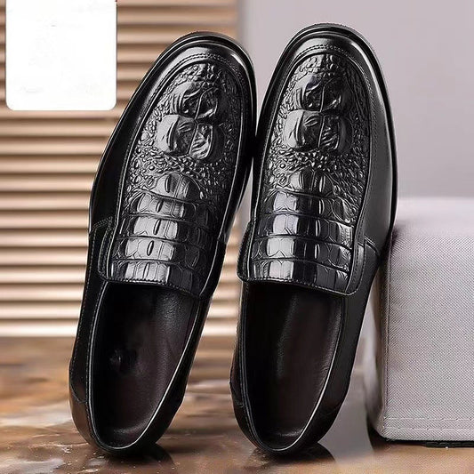 🐂Cuero🐂mocasines de cocodrilo