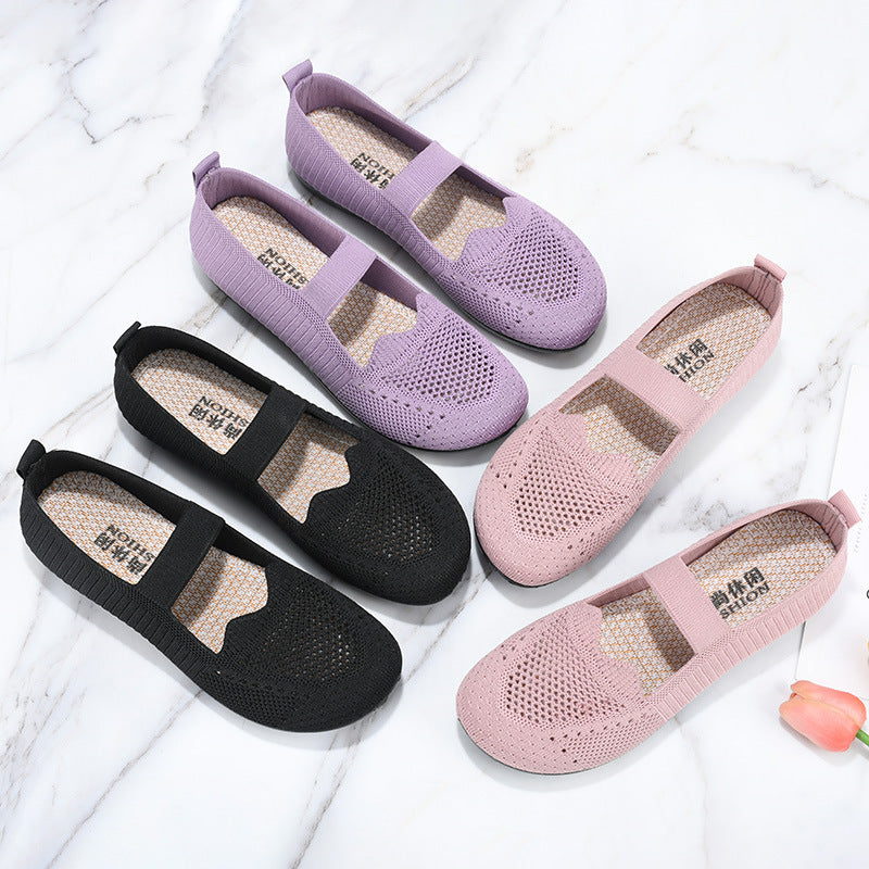 Zapatos de malla con corte ondulado