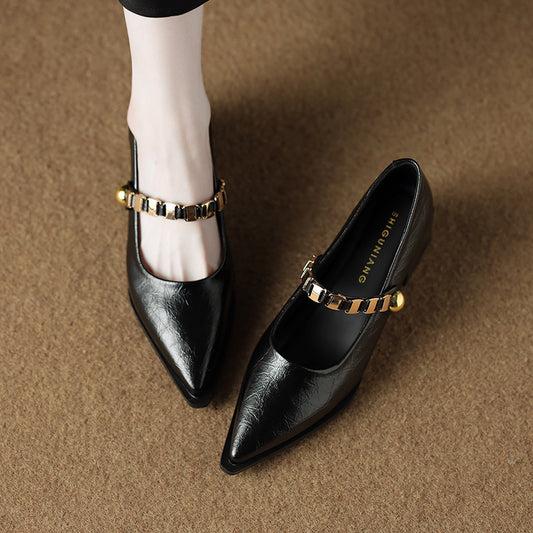 Zapatos Mary Jane Negros Elegantes