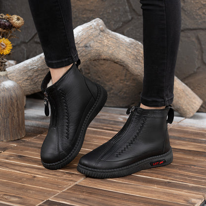 Zapatos de invierno con forro de felpa y suela gruesa para mayor calidez, suela blanda antideslizante