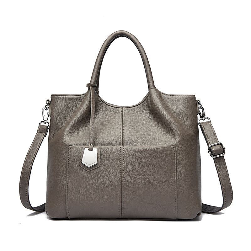 Bolso de mano vintage de piel suave