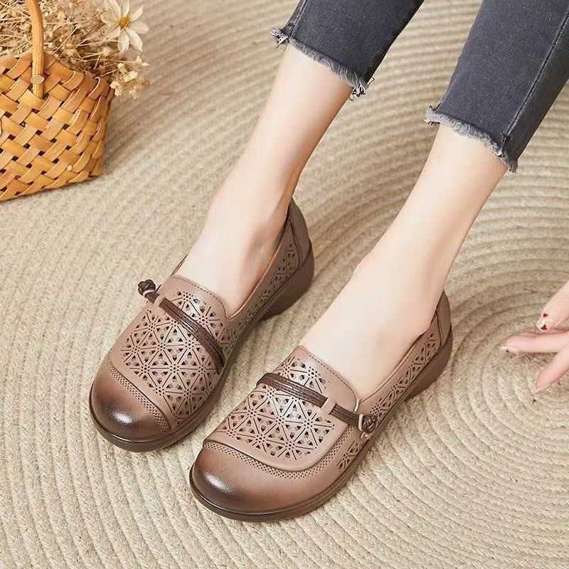 Bailarinas retro de suela blanda con calado