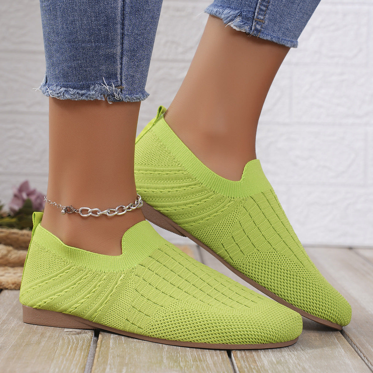 Zapatos de malla completa a cuadros