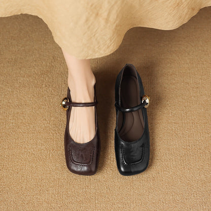 100% piel auténtica, nuevos zapatos bailarina planos de cuero suave, suela blanda cómoda que no roza los pies