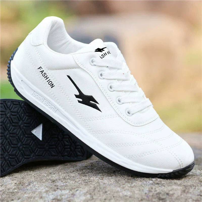 Zapatos de cuero con cordones y suela gruesa para hombre