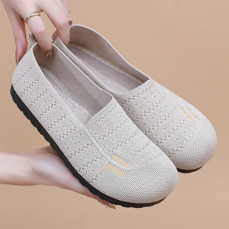 Zapatos ortopédicos cómodos de malla con punta redonda