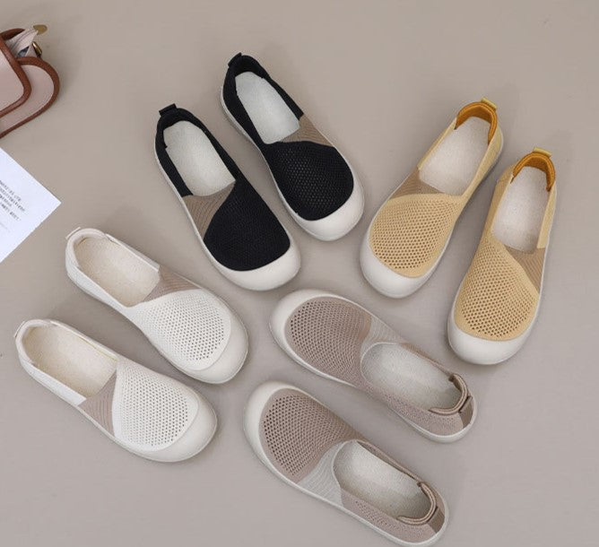 Zapatos de malla con muescas de empalme