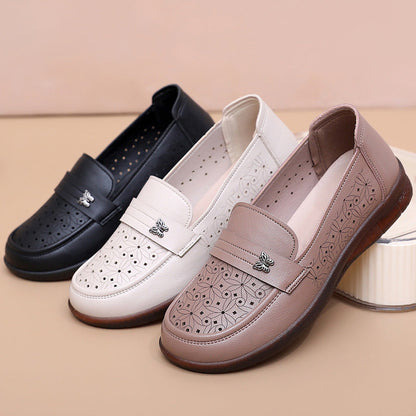 Zapatos de cuero cómodos con suela blanda