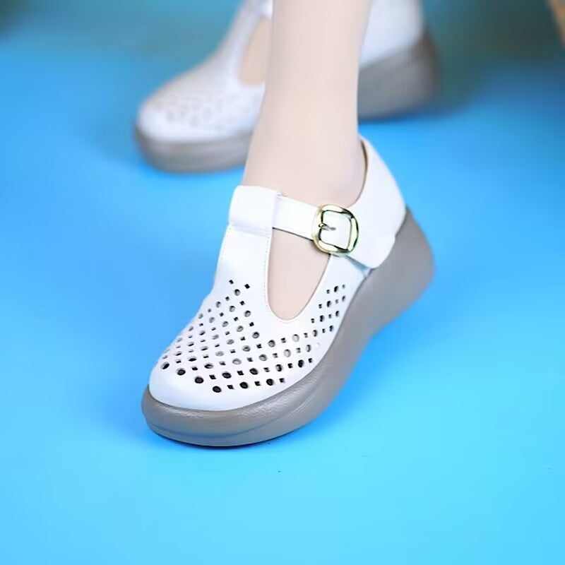 Zapatos de suela blanda transpirables y ahuecados