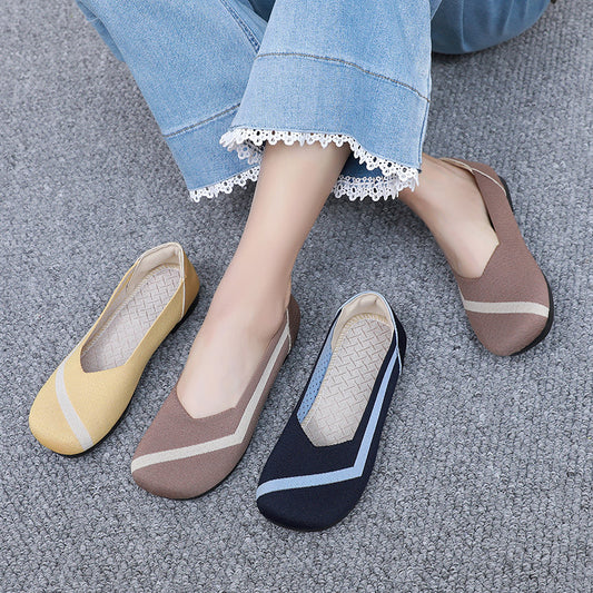 zapatos de malla con borde diagonal