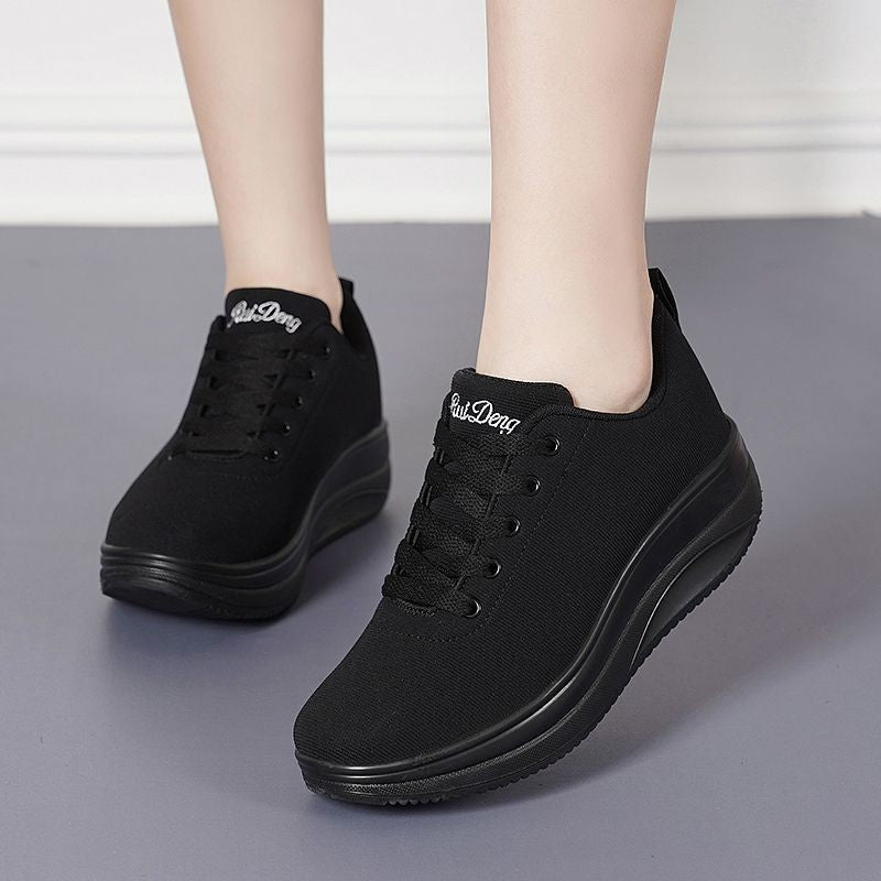 Zapatillas de running con cordones y punta redonda
