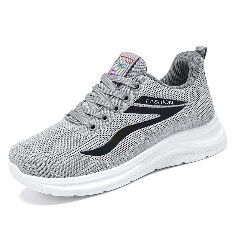 Zapatos casuales de suela suave de punto transpirable para mujer