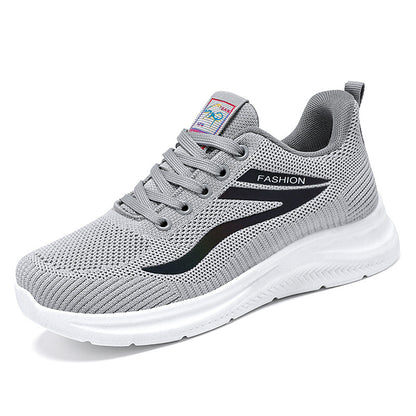 Zapatos casuales de suela suave de punto transpirable para mujer