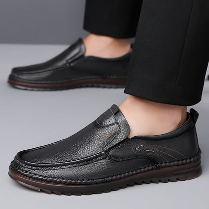 Zapatos cuero slip on hombre, suela antideslizante