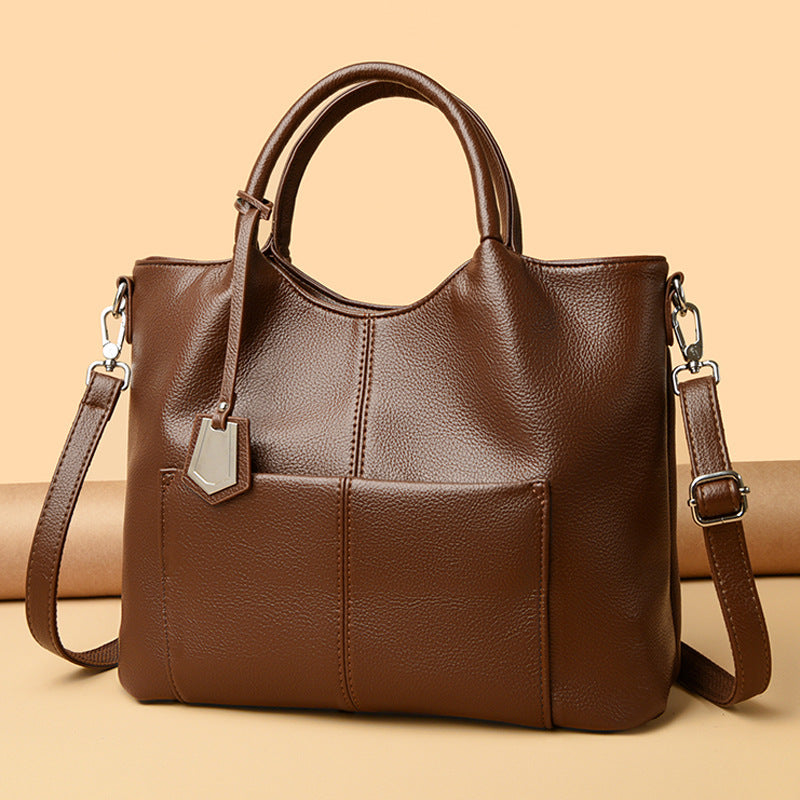 Bolso de mano vintage de piel suave