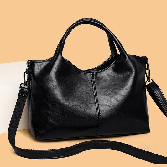 Bolso tote de gran capacidad en cuero suave texturizado
