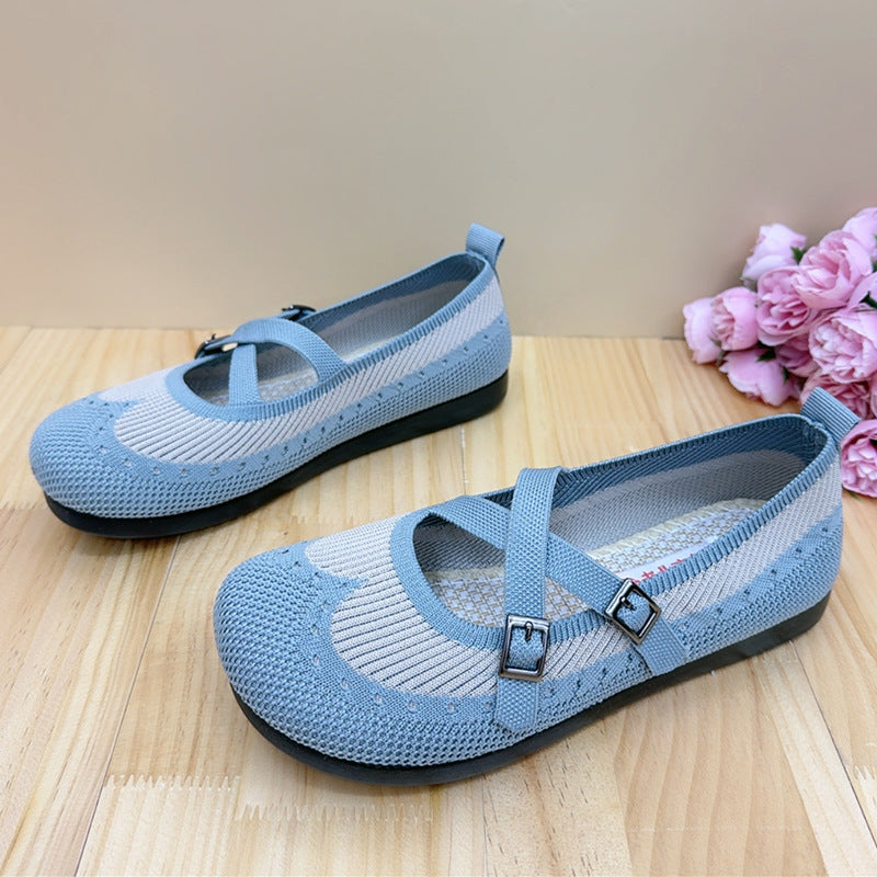 Zapatos de malla con cordones estilo Chanel