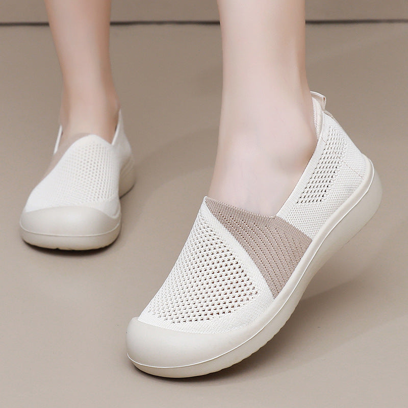 Zapatos de malla con muescas de empalme