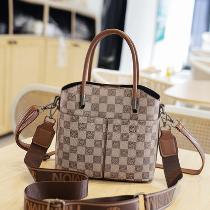 Nuevo y elegante bolso de hombro y bandolera con diseño de cuadros