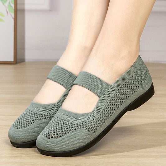 Zapatos de malla para mujer con tiras huecas