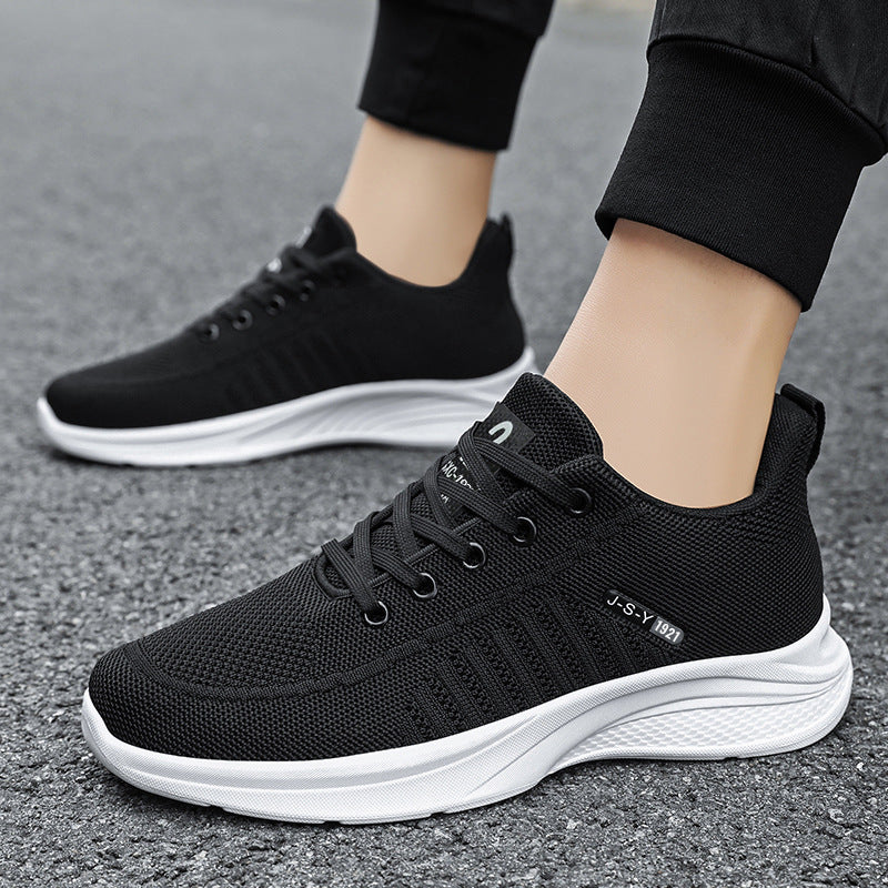 Zapatillas casuales para hombre de malla Flyknit transpirable