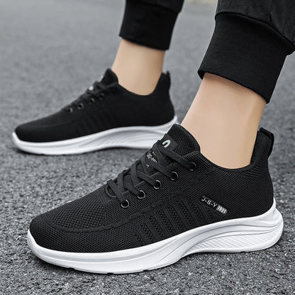 Zapatillas casuales para hombre de malla Flyknit transpirable