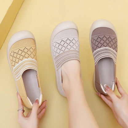 Zapatos mujer slip on malla ligera