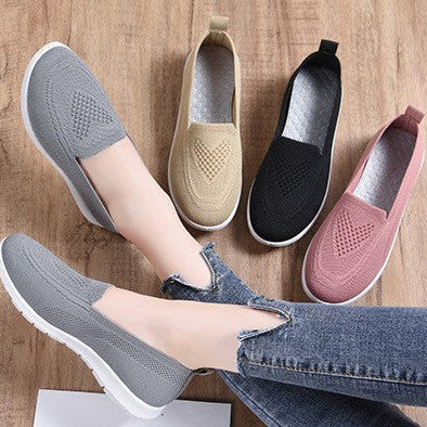 Zapatos de malla con textura de punto de corazón