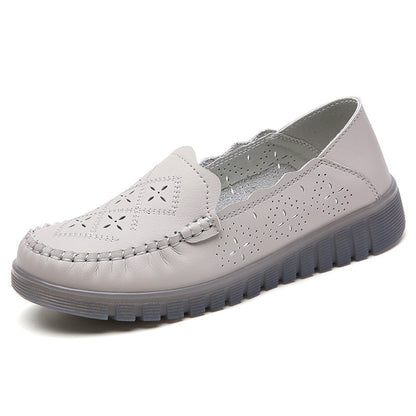 Zapatos de piel auténtica para mujer con superficie suave