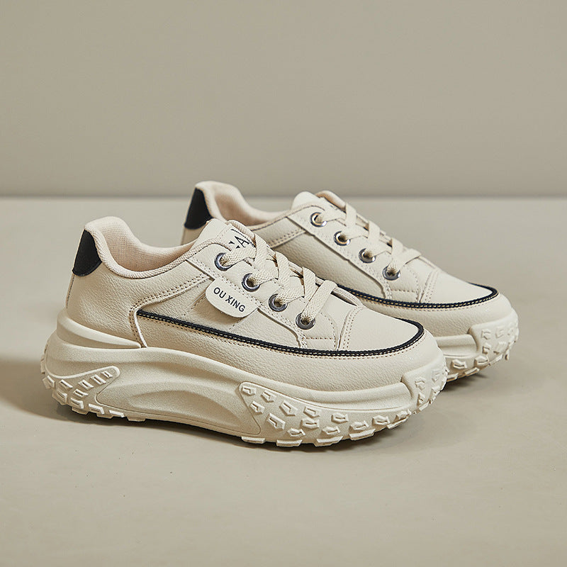 Zapatillas deportivas casuales de suela gruesa con aumento de altura