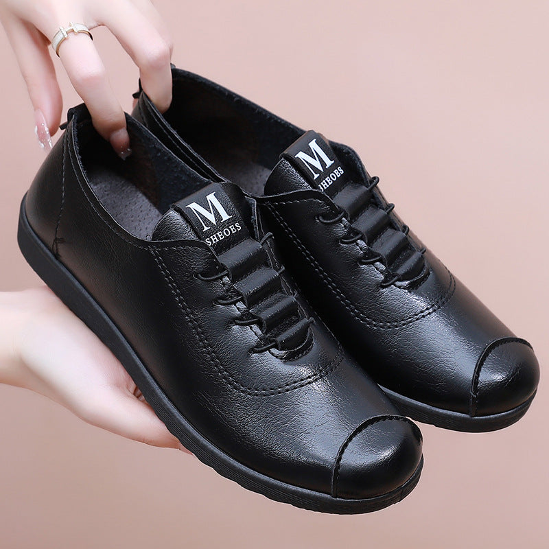 Zapatos cuero suela suave antideslizante