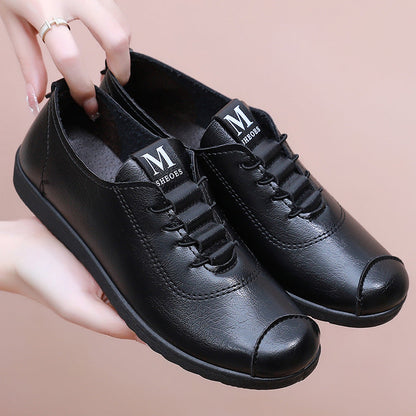Zapatos cuero suela suave antideslizante