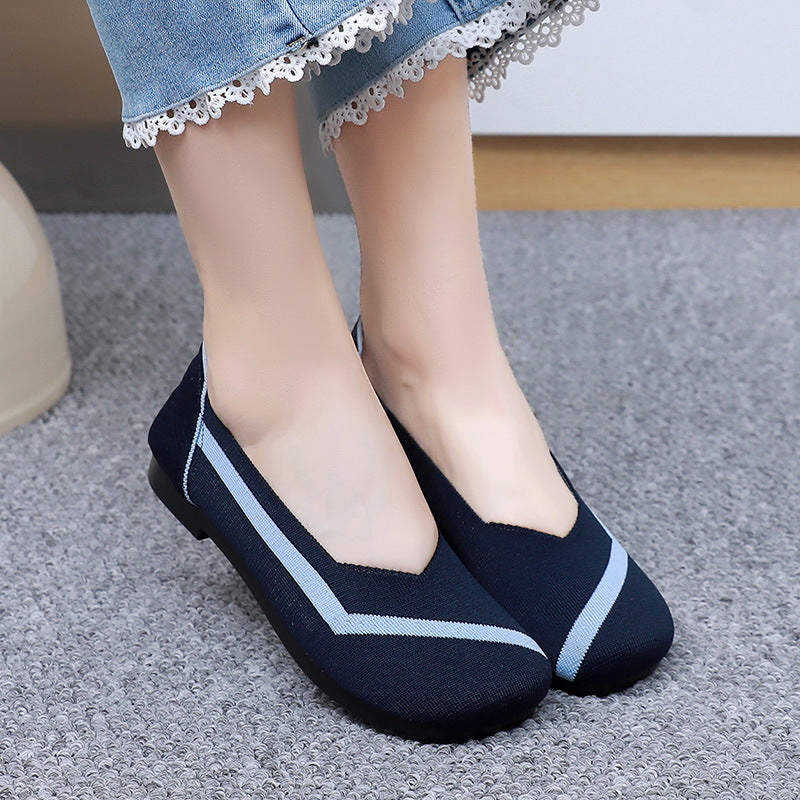 zapatos de malla con borde diagonal