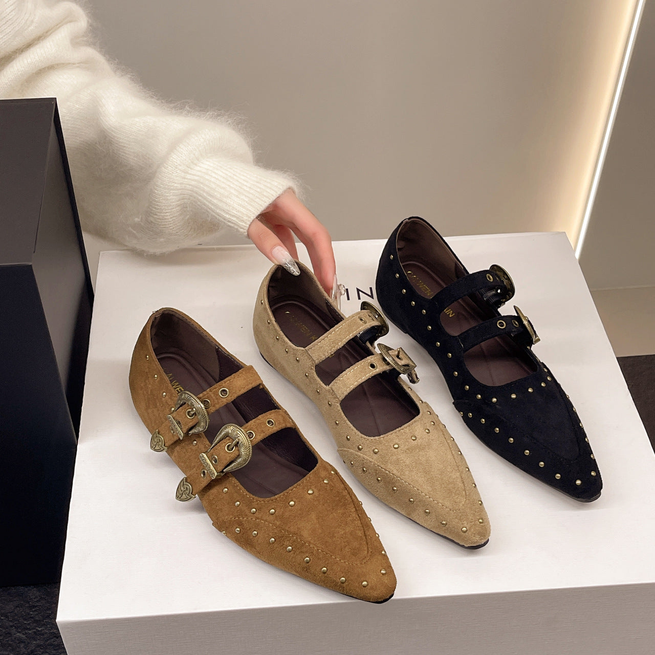 2026 Primavera Nueva Moda Zapatos de Tacón Alto Casuales de Estilo Retro para Mujer